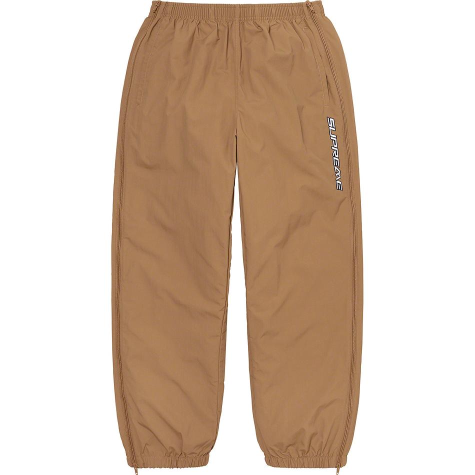 Pantalones Supreme Full Zip Baggy Warm Up Pant Marrones | Supreme 196WY